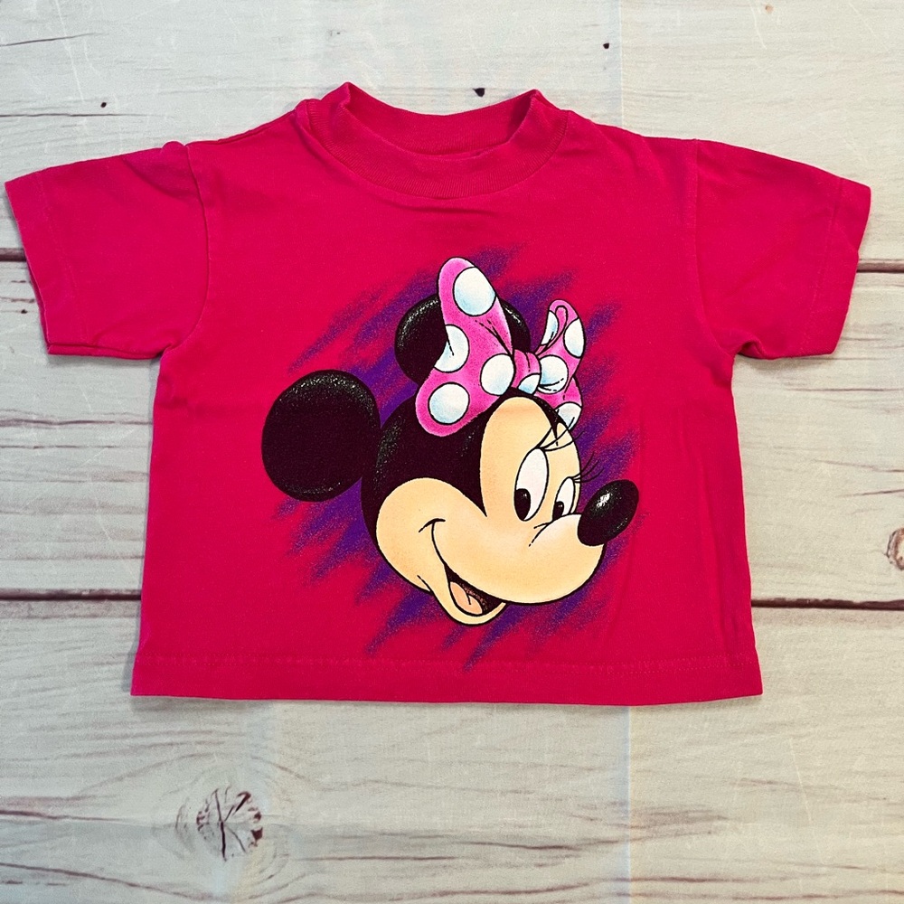 Vintage Girl's Size XS Disney Minnie Mouse Pink T-shirt